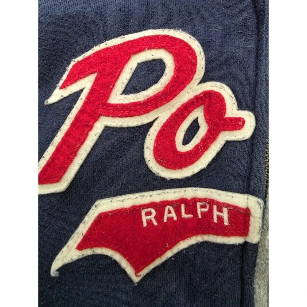 Polo Ralph Lauren Jacket Youth M 10-12 Camo Colorblock Stitched Logo Zip Hoodie